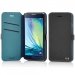 BOOKES1081DGBL - Etui Folio Fonex série Elegance Stand pour Samsung Galaxy A7 gris foncé et bleu