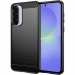 CARBOBRUSH-A56 - Coque Galaxy-A56(5G) antichoc coloris noir aspect carbone
