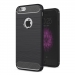 CARBOBRUSH-IPHONE5S - Coque iPhone SE antichoc coloris noir aspect carbone