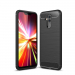 CARBOBRUSH-MATE20LITE - Coque Mate-20 LITE antichoc coloris noir aspect carbone et métal brossé