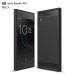 CARBOBRUSH-XA1 - Coque Xperia-XA1 flexible antichoc coloris noir aspect carbone