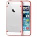 COVPLEXIGRIFIP5ROUGE - Coque plexiglass contour et griffes rouges pour iPhone 5