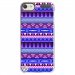 CRYSTOUCH5AZTEQUEBLEUVIO - Coque rigide transparente pour Apple iPod Touch 5 avec impression Motifs aztèque bleu et violet