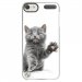 CRYSTOUCH6CHATYEUXBLEU - Coque rigide transparente pour Apple iPod Touch 6G avec impression Motifs chat yeux bleus