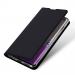 DUX-FOLIOS23ULTRA - Etui Galaxy S23 Ultra noir fin avec rabat latéral aimant invisible et coque souple