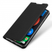DUX-POCOF3 - Etui Poco F3 noir fin avec rabat latéral aimant invisible et coque souple