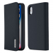 DUX-WISHIPXBLEU - Etui iPhone XS en cuir bleu rabat latéral fonction stand