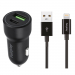 FPCAC20W-LIGHTNING - Puissant chargeur voiture PowerDelivery USB-C et USB-A de 20W et câble Lightning
