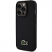 LCHMP15XPVCK - Coque officielle LACOSTE pour iPhone 15 Pro Max série Iconic Petit Pique Woven Logo MagSafe noire