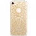 MOXCOVIP7MANDALAGOLD - Coque iPhone 7 rigide transparente motif Mandala gold