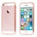 MOXSOFTBRUSHROSEIP5S - Coque souple Moxie pour iPhone SE et 5s contour rose et dos transparent