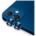 RINGLENS-IP12BLEU - Vitre protection appareil photo iPhone 12 / 12 Mini verre avec anneau aluminium noir