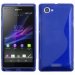 SLINEXPLBLEU - Coque Souple en Gel S-Line Xperia L Coloris Bleu