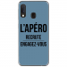 TPU0A20EAPEROBLEU - Coque souple pour Samsung Galaxy A20e avec impression Motifs l'apéro recrute bleu