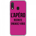 TPU0A20EAPEROFUSHIA - Coque souple pour Samsung Galaxy A20e avec impression Motifs l'apéro recrute fushia