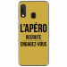 TPU0A20EAPEROOR - Coque souple pour Samsung Galaxy A20e avec impression Motifs l'apéro recrute or