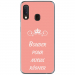 TPU0A20EBOUDERROSE - Coque souple pour Samsung Galaxy A20e avec impression Motifs Bouder pour mieux Régner rose