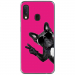 TPU0A20ECHIENVFUSHIA - Coque souple pour Samsung Galaxy A20e avec impression Motifs chien à lunettes sur fond fushia