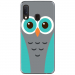 TPU0A20ECHOUETTE1 - Coque souple pour Samsung Galaxy A20e avec impression Motifs chouette bleue et grise