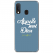 TPU0A20EDIEUBLEU - Coque souple pour Samsung Galaxy A20e avec impression Motifs Appelle moi Dieu bleu