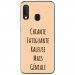 TPU0A20EGENIALEBEIGE - Coque souple pour Samsung Galaxy A20e avec impression Motifs Chiante mais Géniale beige