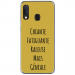 TPU0A20EGENIALEOR - Coque souple pour Samsung Galaxy A20e avec impression Motifs Chiante mais Géniale or