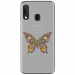 TPU0A20EPAPILLONSEUL - Coque souple pour Samsung Galaxy A20e avec impression Motifs papillon psychédélique