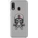 TPU0A20ESKULLCASQUE - Coque souple pour Samsung Galaxy A20e avec impression Motifs tête de mort avec un casque de moto