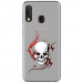 TPU0A20ESKULLTRIBAL - Coque souple pour Samsung Galaxy A20e avec impression Motifs tête de mort sur fond tribal