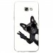 TPU0A52017CHIENVBLANC - Coque souple pour Samsung Galaxy A5-2017 SM-A520F avec impression Motifs chien à lunettes sur fond