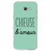 TPU0A52017CHIEUSETURQUOISE - Coque souple pour Samsung Galaxy A5-2017 SM-A520F avec impression Motifs Chieuse d'Amour turquoise