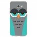 TPU0A52017CHOUETTE2 - Coque souple pour Samsung Galaxy A5-2017 SM-A520F avec impression Motifs chouette endormie bleue et