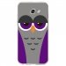 TPU0A52017CHOUETTE6 - Coque souple pour Samsung Galaxy A5-2017 SM-A520F avec impression Motifs chouette endormie mauve et