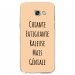 TPU0A52017GENIALEBEIGE - Coque souple pour Samsung Galaxy A5-2017 SM-A520F avec impression Motifs Chiante mais Géniale beige