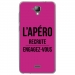TPU0ALTICES40APEROFUSHIA - Coque souple pour Altice S40 avec impression Motifs l'apéro recrute fushia