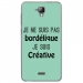 TPU0ALTICES40BORDELIQUETURQUO - Coque souple pour Altice S40 avec impression Motifs Je ne suis pas bordélique turquoise