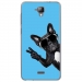 TPU0ALTICES40CHIENVBLEU - Coque souple pour Altice S40 avec impression Motifs chien à lunettes sur fond bleu