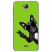 TPU0ALTICES40CHIENVVERT - Coque souple pour Altice S40 avec impression Motifs chien à lunettes sur fond vert