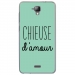 TPU0ALTICES40CHIEUSETURQUOISE - Coque souple pour Altice S40 avec impression Motifs Chieuse d'Amour turquoise