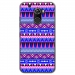 TPU0ALTICES70AZTEQUEBLEUVIO - Coque souple pour Altice S70 avec impression Motifs aztèque bleu et violet