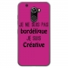 TPU0ALTICES70BORDELIQUEFUSHIA - Coque souple pour Altice S70 avec impression Motifs Je ne suis pas bordélique fushia