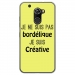 TPU0ALTICES70BORDELIQUEJAUNE - Coque souple pour Altice S70 avec impression Motifs Je ne suis pas bordélique jaune