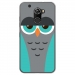 TPU0ALTICES70CHOUETTE2 - Coque souple pour Altice S70 avec impression Motifs chouette endormie bleue et grise
