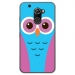 TPU0ALTICES70CHOUETTE3 - Coque souple pour Altice S70 avec impression Motifs chouette bleue et rose