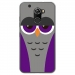 TPU0ALTICES70CHOUETTE6 - Coque souple pour Altice S70 avec impression Motifs chouette endormie mauve et grise