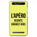 TPU0JUST5APEROJAUNE - Coque souple pour Konrow Just5 avec impression Motifs l'apéro recrute jaune