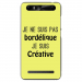TPU0JUST5BORDELIQUEJAUNE - Coque souple pour Konrow Just5 avec impression Motifs Je ne suis pas bordélique jaune
