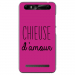 TPU0JUST5CHIEUSEFUSHIA - Coque souple pour Konrow Just5 avec impression Motifs Chieuse d'Amour fushia