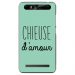TPU0JUST5CHIEUSETURQUOISE - Coque souple pour Konrow Just5 avec impression Motifs Chieuse d'Amour turquoise