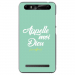 TPU0JUST5DIEUTURQUOISE - Coque souple pour Konrow Just5 avec impression Motifs Appelle moi Dieu turquoise